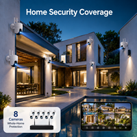Système de surveillance sans fil Wistino 8CH NVR Tuya, kit maison intelligente, alerte de mouvement, vision nocturne couleur, système CCTV 4K