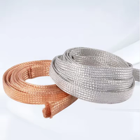 Cable de Conexión a Tierra para Puente Eléctrico, 6 mm², Cobre Revestido de Aluminio, Conexión Flexible para Caja Eléctrica