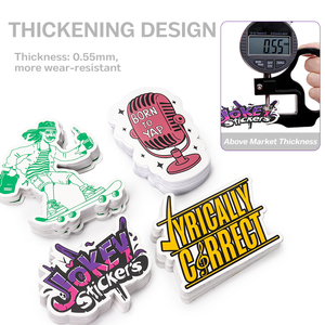 Customized Printing <strong>Thick</strong> Base Material Label Sticker Logo Waterproof Adhesive <strong>Vinyl</strong> <strong>Thick</strong> Die Cut Sticker - Product Image 2