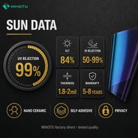 Film teinté solaire caméléon 84% VLT 99% UVR bleu violet auto-adhésif nano-céramique pour pare-brise OEM Vente en gros