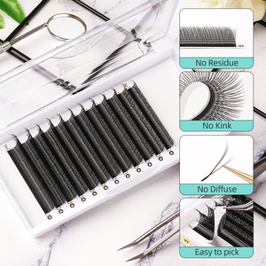 Biểu Tượng Tùy Chỉnh C D Curl Premade Lash Bán Buôn Hẹp Hoa Trà Lông Mi Mở Rộng Khay Fox Yy Lông Mi Mở Rộng - Product Image 5