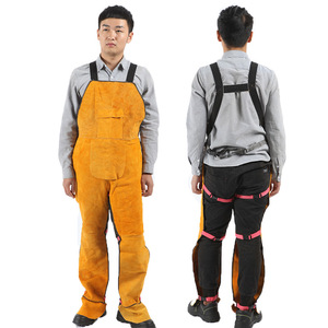 เสื้อผ้าป้องกันการเชื่อมทำจากหนังวัวอย่างดี ทนไฟ กันน้ำ ทนความร้อน ป้องกันการลวก กระโปรงเชื่อมแบบสวมใส่สบายสำหรับงานเชื่อม - Product Image 3