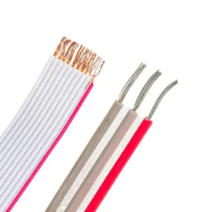 Professional Cable UL21311 3 Cores 28 AWG Halogen Free FRPE Insulated Flat Ribbon Copper Electric Cable