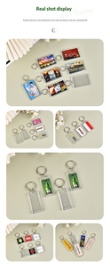 Porte-clés en acrylique transparent personnalisé avec impression <span class=keywords><strong>photo</strong></span> décorative, logo publicitaire, mini <span class=keywords><strong>album</strong></span> <span class=keywords><strong>photo</strong></span> en acrylique <span class=keywords><strong>vierge</strong></span> - Product Image 3