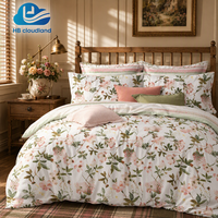 Ensemble de literie en coton égyptien imprimé Cloudland Premium respirant, durable, certifié OEKO-TEX, hypoallergénique, 400TC, pour hôtel et maison