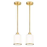 Lampe suspendue avec abat-jour en verre blanc laiteux, conversion de couleur 6RGB, hauteur réglable, adaptée aux salons et aux couloirs