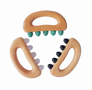 Five Jade Round-Tooth Cat Head Gua Sha <b>Tool</b> For Belt Vessel Shoulder & Neck Meridian Dredging Full-Body Handheld <b>Massager</b> - Product Image 6