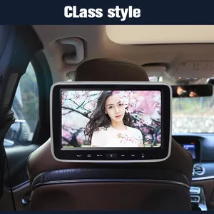 2022 حار بيع 10 بوصة سيارة المخده شاشة عالية الوضوح مع 2 الفيديو المدخلات استنشاقه DVD