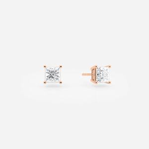 Boucles d'oreilles vintage minimalistes en or jaune 14 carats avec diamants de laboratoire - Product Image 5