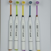 IERS – Lot de marqueurs artistiques double-tête, personnalisables avec logo, 300 couleurs, double face, écologiques, non effaçables, certifiés EN71