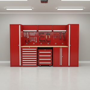 Armoire à outils en acier laminé à froid robuste avec 8 tiroirs et <span class=keywords><strong>établi</strong></span>, personnalisable OEM/ODM pour le rangement d'atelier et de garage - Product Image 3