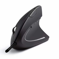 Mouse Optik Nirkabel Ergonomis IHM8236 2.4G 800-1200-1600 DPI, Laris Manis