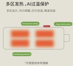 Cross-border USB Winter Heating Cushion Small Electric <b>Blanket</b> for Office Outdoor Camping with Timing Warming and Lamb Design - Product Image 3