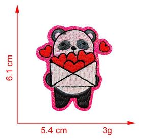 Iron on Embroidery Glitter Edge Valentine Day love Heart Bear Elephant <b>Wedding</b> Patch <b>for</b> Clothes <b>Hat</b> Decoration - Product Image 2