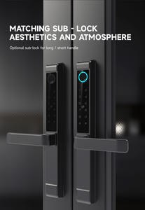 छोटा हैंडल अल्ट्रा सुरक्षित स्मार्ट ग्लास दरवाजा लॉक-फिंगरप्रिंट/पासवर्ड/आरफिड/ऐप कंट्रोल, आईपी 68 वाटरप्रूफ, एंटी-पीप कीपैड - Product Image 3