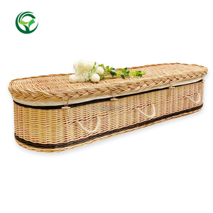 Sıcak satış avrupa tarzı doğal hasır yetişkin tabut en iyi fiyat cenaze malzemeleri aksesuarları zarif yetişkin tabut - Product Image 5