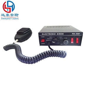 Sirena Manual para Ambulancia de 100W/150W/200W, <span class=keywords><strong>6</strong></span> Tonos, PA300, Amplificador de Sirena Electrónico, Micrófono de Mano con Cable, Amplificador de Bocina - Product Image 1