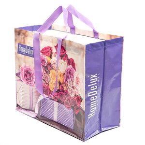 Bolsas de Compras Reutilizables de PP Tejido, Bolsas Ecológicas para Supermercado con Superficie Laminada, Impresión de Logotipo Personalizado, Bolsas Resistentes - Product Image 3