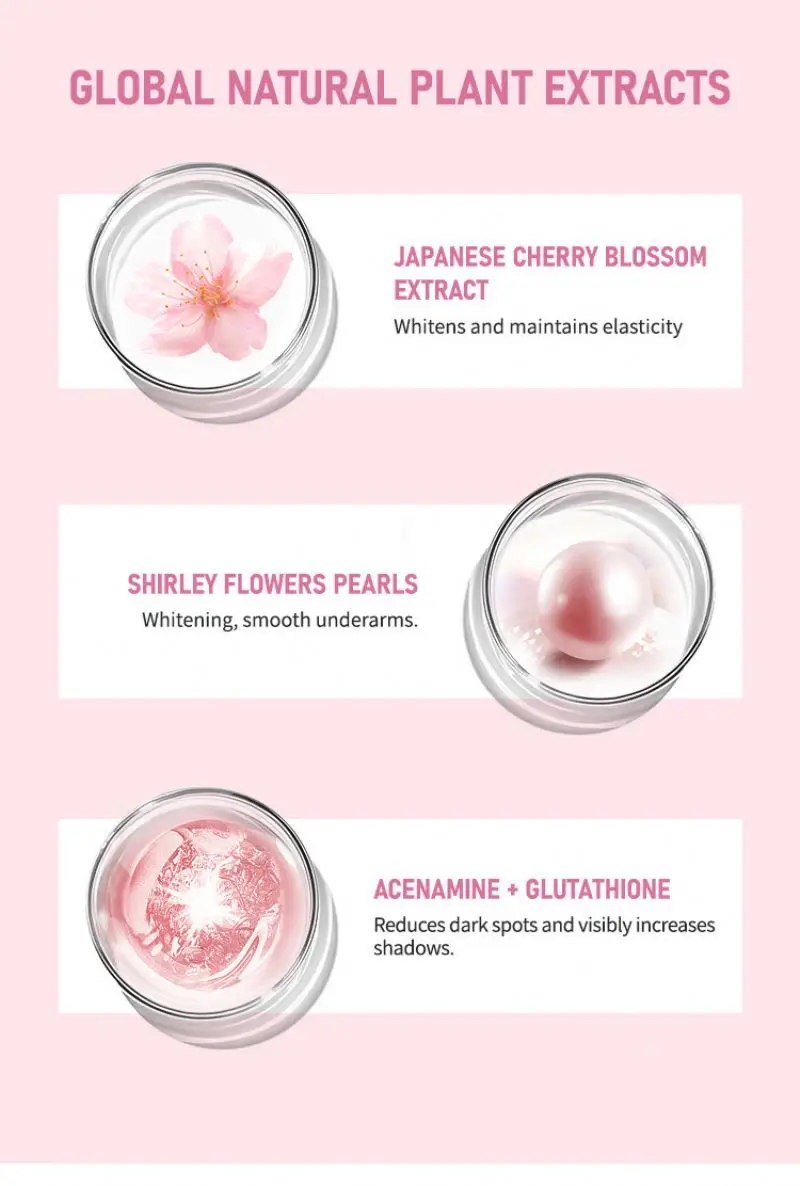 gluta pearl glutathione Gluta Booster Sakura Pearl Underarm Cream Skin Care Products for  Brightening and Firming Effects| Alibaba.com