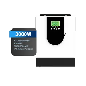 Prix de gros onduleur DC 12V à AC 220V 3000W 24V onduleur et chargeur onduleur solaire hors réseau