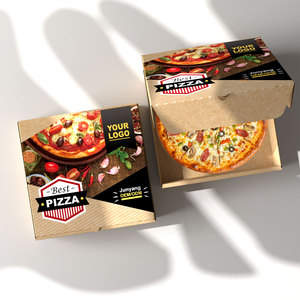 Cajas de Pizza Ecológicas Personalizadas al por Mayor y Embalaje de Cajas de Papel Corrugado Biodegradable de Alta Calidad para Productos Alimenticios - Product Image 3