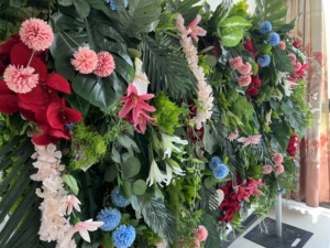 SPR Bruidsboeket <span class=keywords><strong>Design</strong></span> Bloemen Groene Plantenwand Achtergrond Bruiloft Groothandel Kunstbloemenmat voor Op Maat Gemaakte Bloemenwand - Product Image 5
