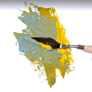 للبيع بالجملة طقم مكشطة طلاء من الفولاذ المقاوم للصدأ 7-سكين وملعقة طلاء للفنانين - Product Image 4