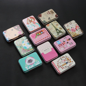 Caja de Almacenamiento de Metal Rectangular Personalizada para Mini Tarjetas, Pinzas para <span class=keywords><strong>el</strong></span> Cabello y Joyería, Disponible al por Mayor - Product Image 1