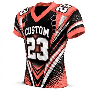 Camiseta de Fútbol Americano Sublimada Personalizada para Hombre, Ligera, Transpirable, de Malla, Uniforme Deportivo de Entrenamiento, con Número de Equipo Impreso - Product Image 2