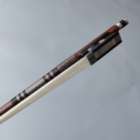 High-quality Silver Fittings Carbon Fiber Graphite-Braided (Dense Texture) Violin Bow Refined Grip and Texture of the Bow