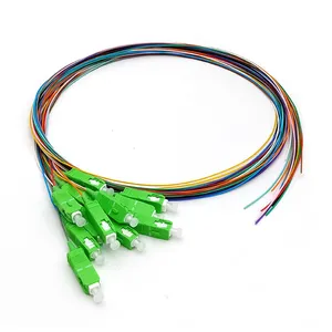 12色束Fibra Optica尾纤接线电缆制造12标准色LC/APC光纤尾纤ONU