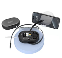 Kit Adaptor Usb portabel 240W, kabel multifungsi Kit Adaptor Usb kabel pengisian dapat ditarik