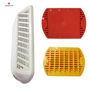 Roadafe 24 <span class=keywords><strong>m</strong></span> عين القط مرفوعة من البلاستيك ABS الأصفر تاشاس مع عاكس أبيض سعر السلامة على الطريق - Product Image 2