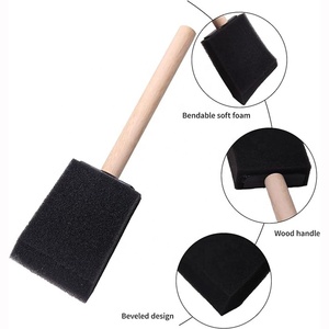<span class=keywords><strong>Pinceau</strong></span> Woxin 1 pouce, léger et durable, en mousse PU noire, manche en bois, pour <span class=keywords><strong>peinture</strong></span> acrylique, teintures, vernis, projets d'artisanat et de loisirs créatifs - Product Image 1