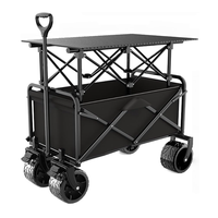 Chariot de camping pliable portable, sûr et durable, de haute qualité, multicolore au choix, avec poignée réglable et plateforme, outils de shopping OEM