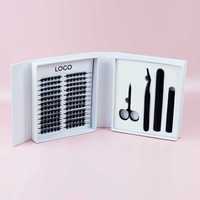 Kit de Clusters de Cils DIY Volumineux et Épais 80-100D en Gros, Extensions de Cils DIY, Kit de Clusters de Cils avec Logo Personnalisé