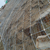 Barrière de protection contre les chutes de pierres en maille de haute résistance / Filet en maille de câble d'acier inoxydable