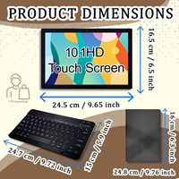 Nouvelle tablette PC 10,1 pouces MTK Octa Core 3 Go 64 Go Android 12 avec clavier WiFi 5G Écran IPS Utilisation professionnelle