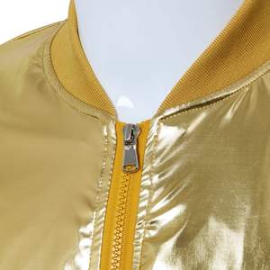 Chaqueta Bomber Varsity Metálica Brillante <span class=keywords><strong>para</strong></span> <span class=keywords><strong>Hombre</strong></span>, Estilo Club Nocturno, con Cierre, <span class=keywords><strong>Traje</strong></span> <span class=keywords><strong>de</strong></span> Disfraz - Product Image 4