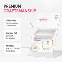 Support de carte NFC Premium Durable pour avis clients – Affichage intelligent Tap to Review – Autocollant NFC pour Restaurants et Commerce de Détail