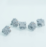 Interrupteur mécanique GATERON Smoothie Silver, entièrement en POM, pré-lubrifié, 45gf, 5 broches, DIY, à déclenchement au fond, diffuseur RGB