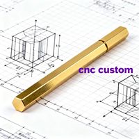 Service d'usinage CNC, tournage par électroérosion à fil, fabrication sur mesure de stylos à bille en laiton doré, fabricant OEM
