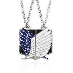 26 estilos Pin Metal Crafts <span class=keywords><strong>Shingeki</strong></span> <span class=keywords><strong>No</strong></span> <span class=keywords><strong>Kyojin</strong></span> Ackerman Eren Jaeger joyería de moda Anime collares llaveros broche pulsera - Product Image 3