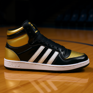 Zapatillas de Baloncesto Adidas Top Ten Rb para Hombre, Negras, Doradas y Blancas, de Piel Sintética, con Suela de Goma y Entresuela de EVA, Hechas en Vietnam - Product Image 2