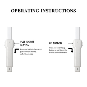 Stores à enrouleur à moteur manuel à <span class=keywords><strong>manivelle</strong></span> rechargeable avec <span class=keywords><strong>poignée</strong></span> <span class=keywords><strong>de</strong></span> sécurité Stores imprimés à fleurs - Product Image 4
