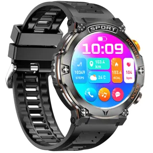 新しいダイヤル通話時計1.43インチ10日使用コンパス24時間心拍血中酸素デジタル男性時計reloj Android IOS