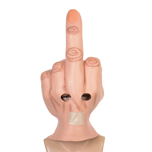 Maschera per dito medio verticale in lattice piena testa verticale maschera per dito medio di Halloween - Product Image 3