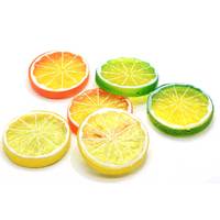 100 Buah 50Mm Anting Flatback Resin Oranye Lemon Hijau Lemon Kuning Liontin Panjang Perhiasan Buah Musim Panas Mode untuk Hadiah Anak Perempuan