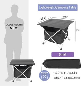 Aluminum Folding Camping <b>Table</b> with Carrying Bag for Farmhouse & Outdoor Adventure Fishing Use - Product Image 3