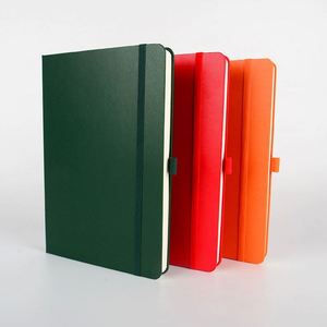 Custom A5 Hardcover PU Leather Notebook Cheap Bulk Ruled <b>Journal</b> with Lining Printed Style Red/Black/Blue 80 Sheets - Product Image 1